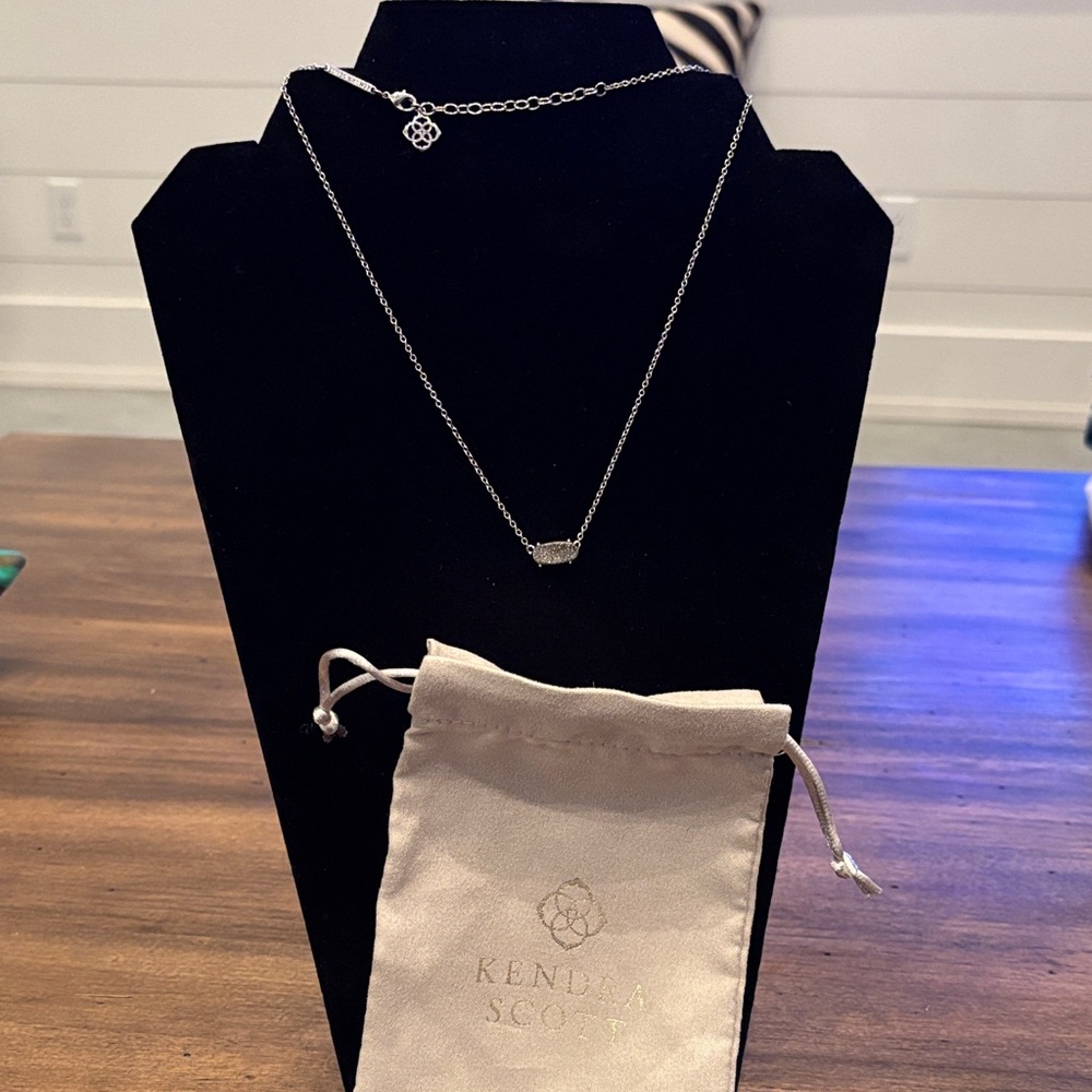 Kendra Scott Silver 16”-18”Pendant Necklace